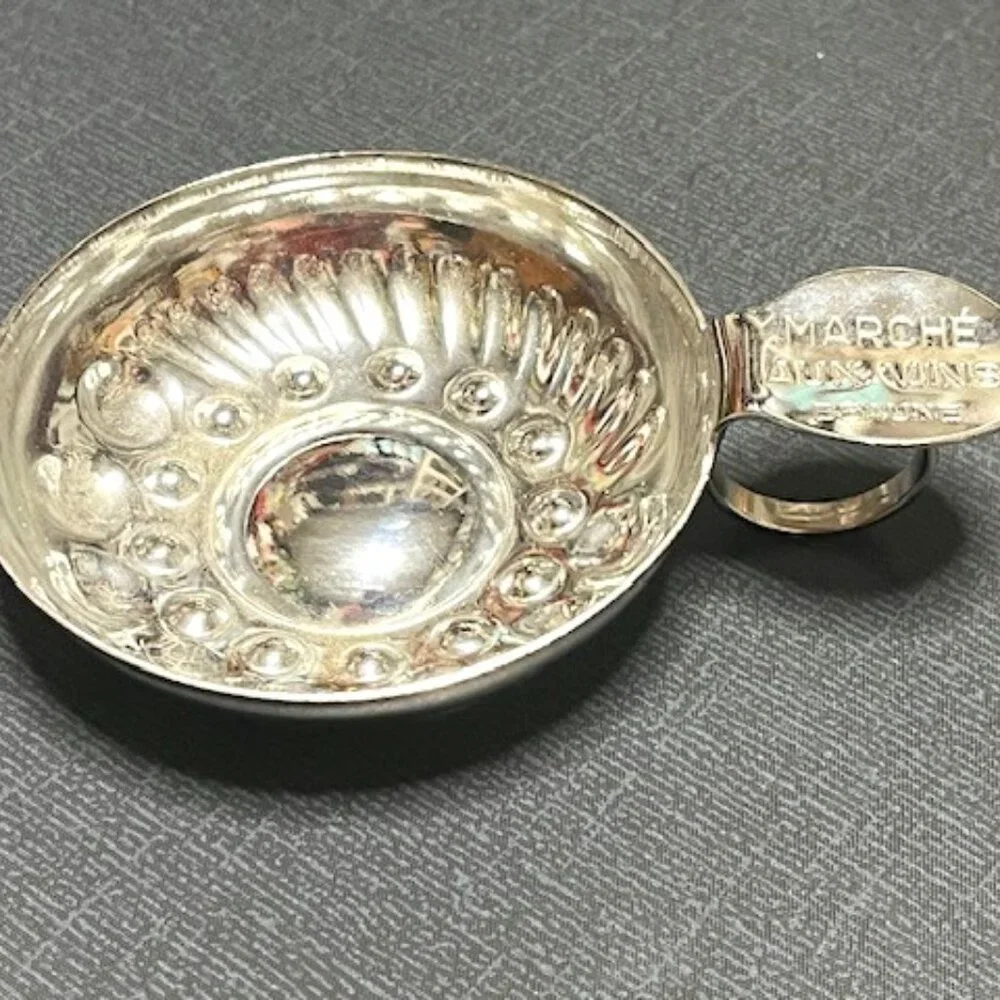 VTG Metal Wine Taster Cup Marché Aux Vins Beaune France 4